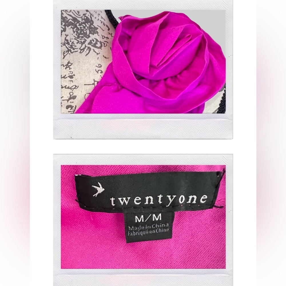 Women’s fuchsia bow top in size MEDIUM. Just gorgeous!! - Picture 4 of 5